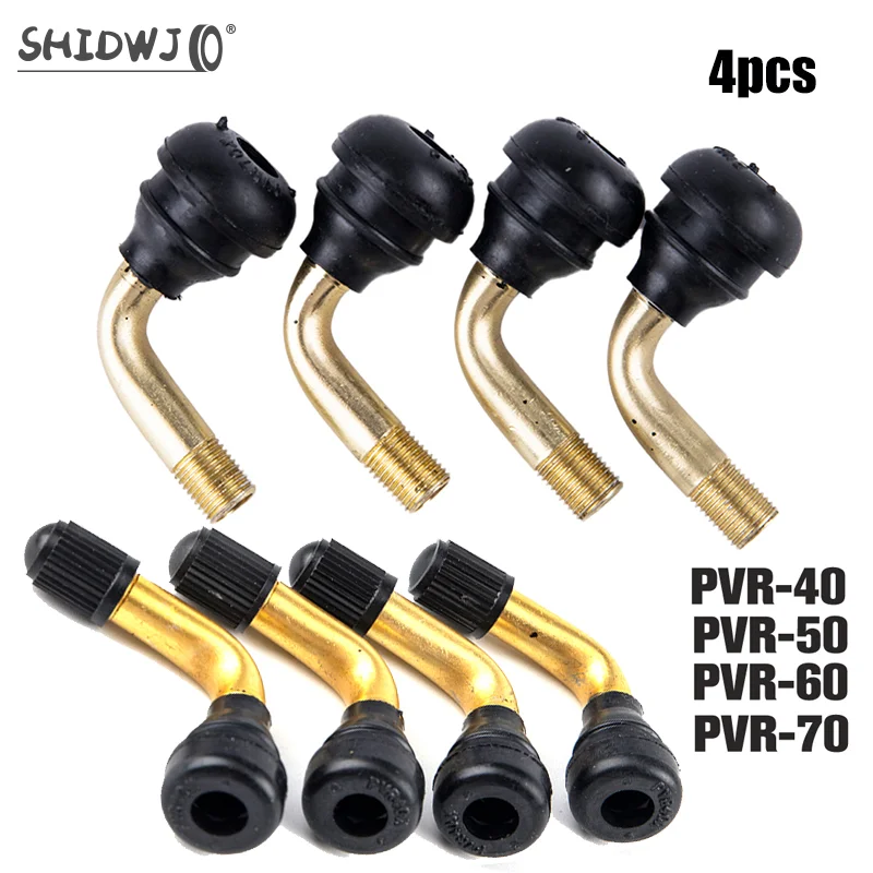 

4Pcs/set 90 Degrees Rubber Angle Valve For Tubeless Tires Nipple For Tubeless Disc Wheel Nipple (pvr40/pvr50/pvr60/pvr70)