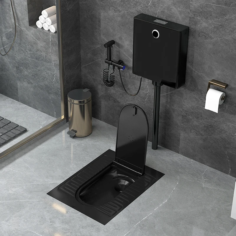 #~Y Household Toilet Water Tank Set Bathroom Small Apartment Shower Room Potty Chair With Cover Toilet 4