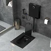 #~Y Household Toilet Water Tank Set Bathroom Small Apartment Shower Room Potty Chair With Cover Toilet 4