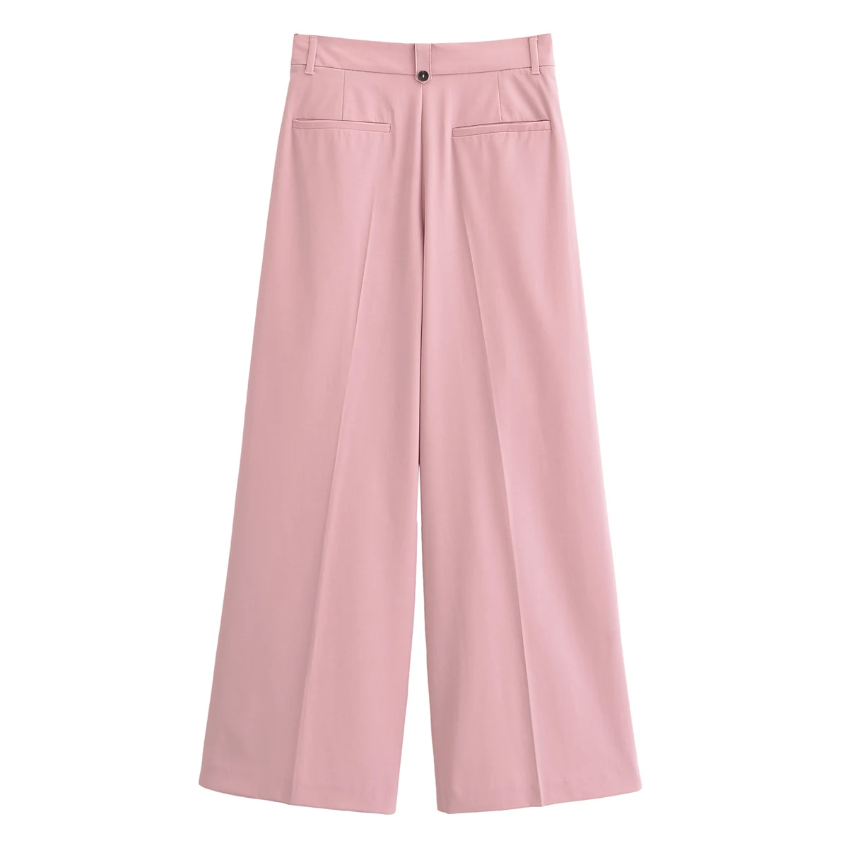 Tangada Women Black Wide Leg Suit Pants Trousers Lady Pants 6P0109