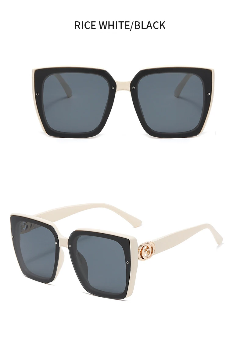 Vintage Overized Square Sunglae Women For Men Claic Big Frame Trending Sun Glae UV400  Brand Deigner_voghion.com