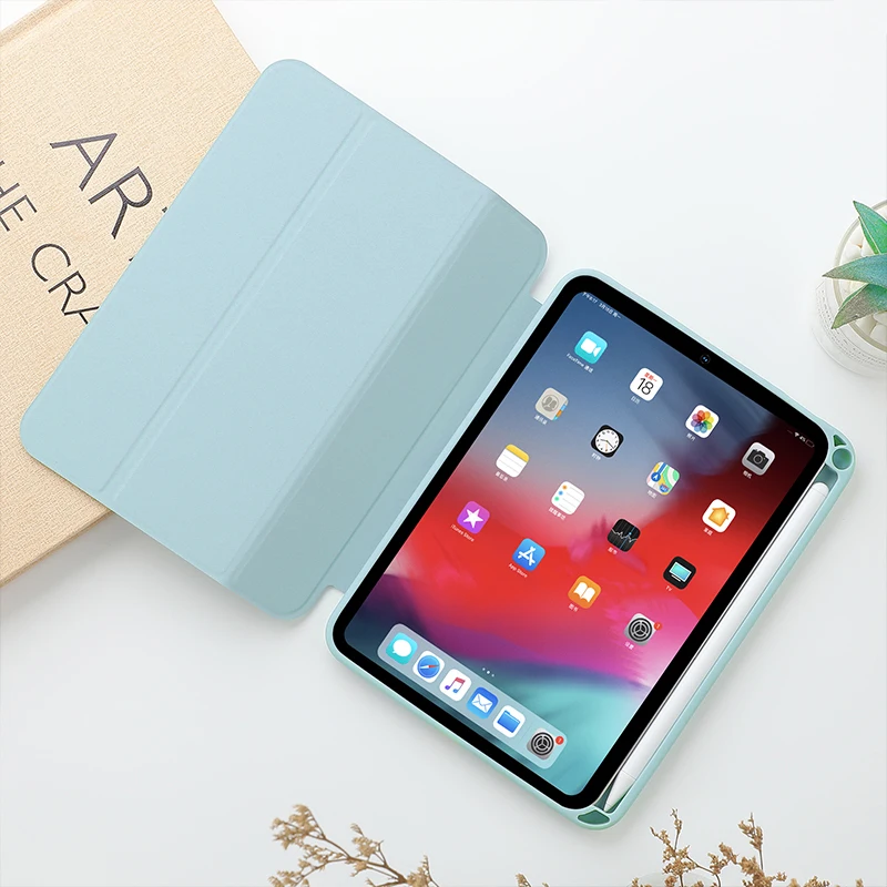 자동 수면 태블릿 케이스, 삼성 갤럭시 탭 A9 A9 + S9 FE FE + S9 + 플러스 5G 접이식 스탠드 보호 커버, 연필꽂이 포함