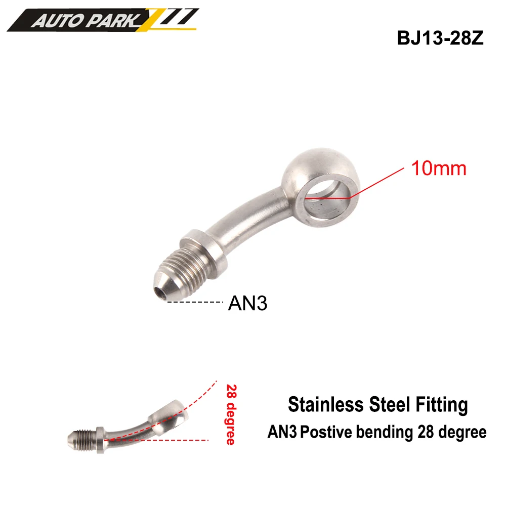 Brake Oil Connector Racing Brake Hose Lines AN3 Motorcycle Motor Bike Hydraulic Brake Oil Hose Line Fitting stainless Steel 10mm hole