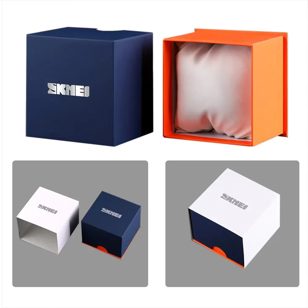 SKMEI Original Gift Box Metal Box And Carton With SKMEI Brand Watch for Friend Kids Girlfriend or Boyfriend