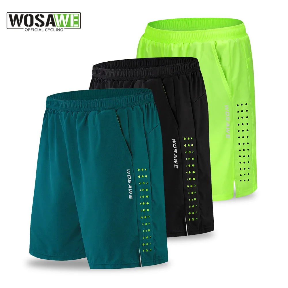 WOSAWE Summer Mens Cycling Shorts Gel Padded Trousers Mountain Bike Downhill Shorts Loose Running Riding Road MTB Bicycle Short