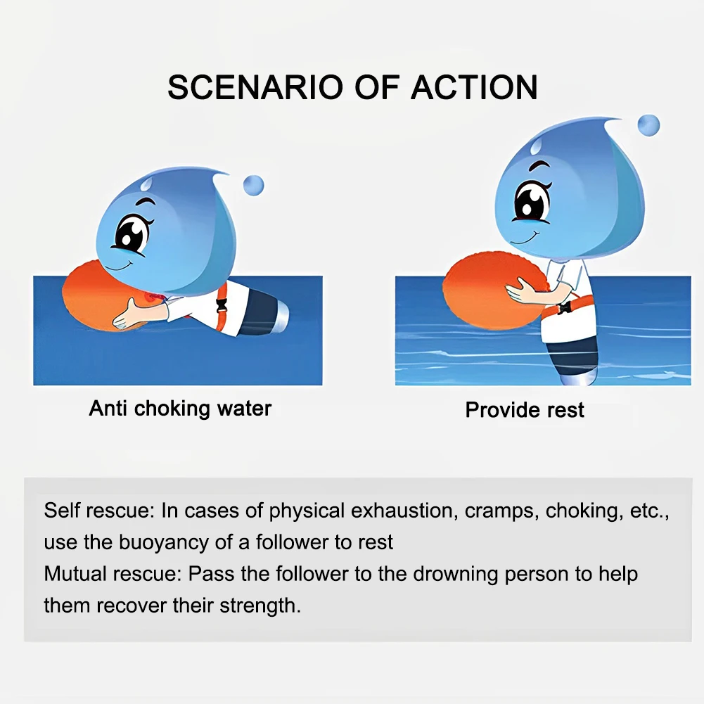 PVC Swim Air Bag Inflatable Ladybug Swimming Buoy Lifebelt Floating Multifunctional Waist Belt Adjustable Water Sports