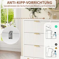 Современный комод ROSAHQNDA, 4 или 6 ящиков, шкаф для хранения с защитой от опрокидывания, шкаф для гостиной, спальни — изображение 6