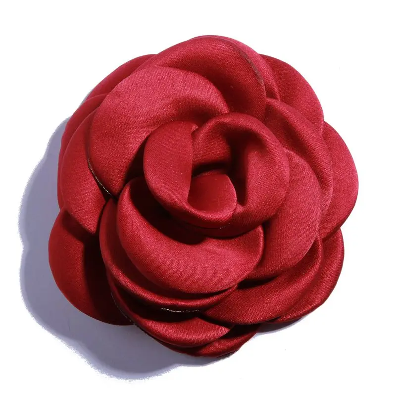 10 Stück 9,5 cm modische dekorative Stoffblume mit gebranntem Rand für Hochzeitsverzierung, künstliche Rosenblüten für den Hausgarten – Detail 5