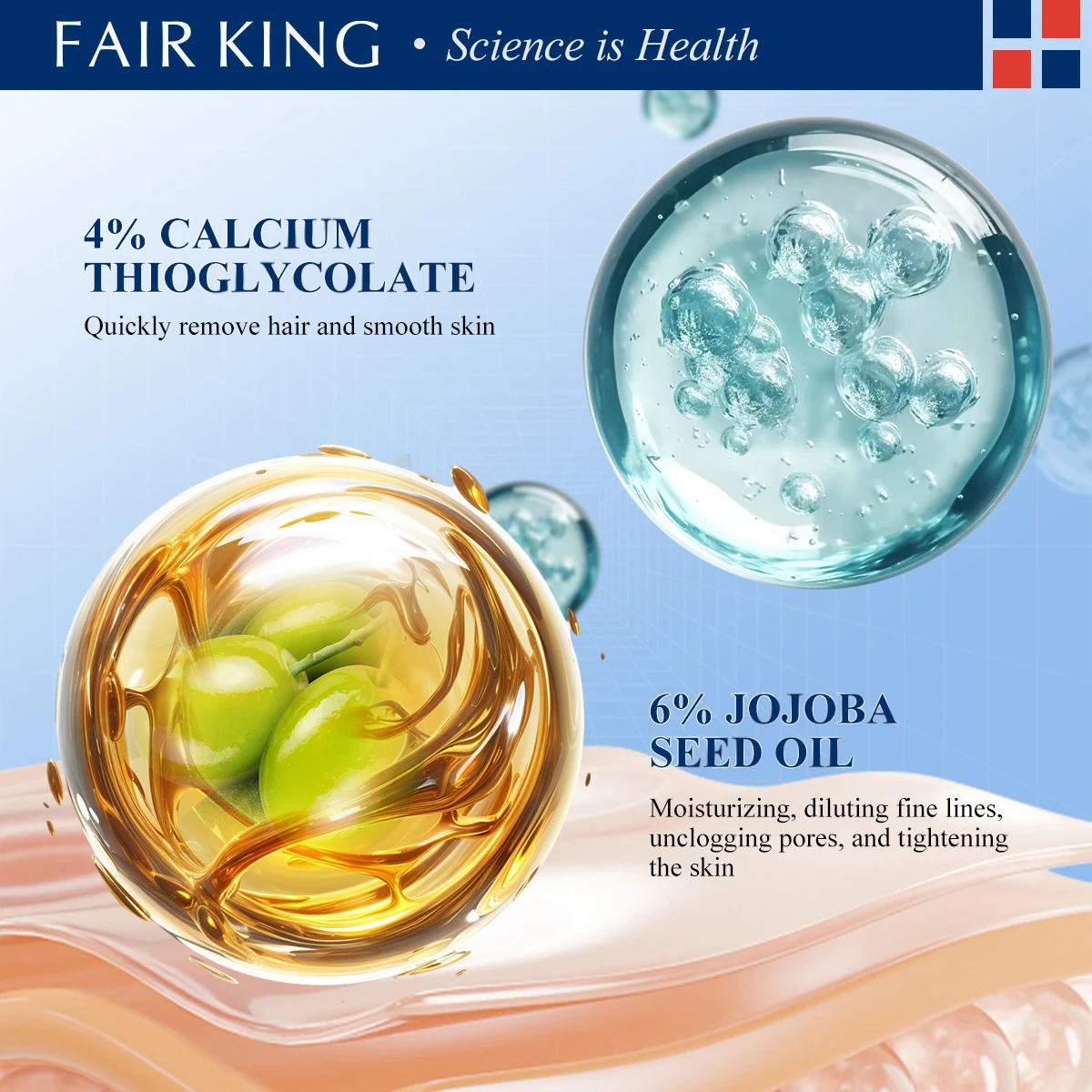 FAIR KING Men and Women Herbal Depilatory Cream Hair Removal Painless Cream for Removal Armpit Legs Hair Body Care Shaving 40g 5