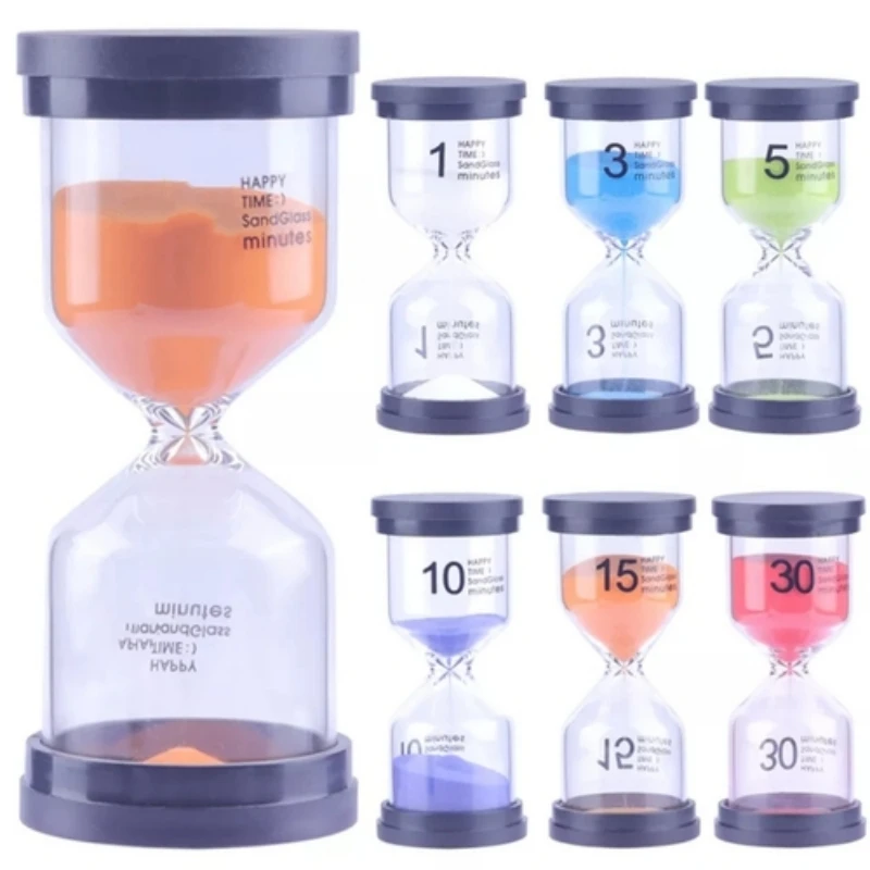 

6PCS 1/3/5/10/15/30 Hourglass Minutes Sand Watch Sandglass Timer Watch Clock Gift Children Sand Timer Hour Home Decoration