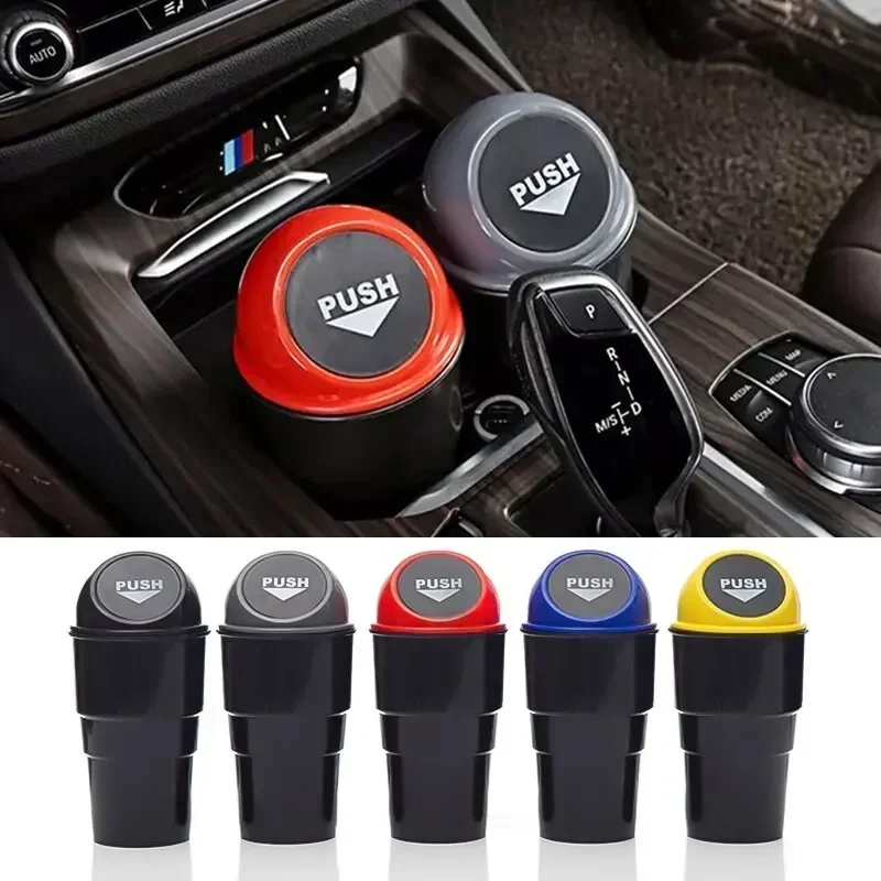 Plastic Car Trash Can with Lid for Auto Interior