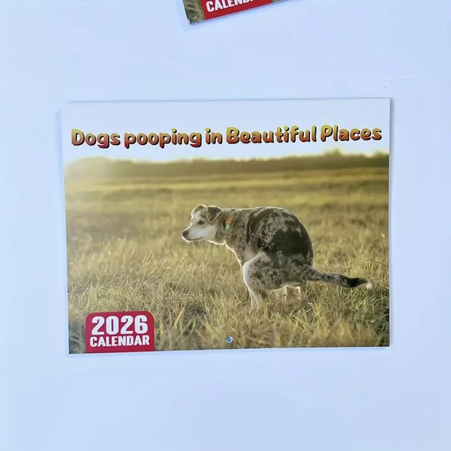 Calendario divertente per la cacca del cane 2026 - Agenda mensile con scene umoristiche di cacca e abbaia a tema cane, simpatico calendario per cani per la casa, - immagine 5