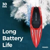 2.4G RC High-speed Speedboat 10KM/H 4CH Remote Control Boat Dual Motor Long Battery Outdoor Water Race Game Kids Toys Boys Gift 4
