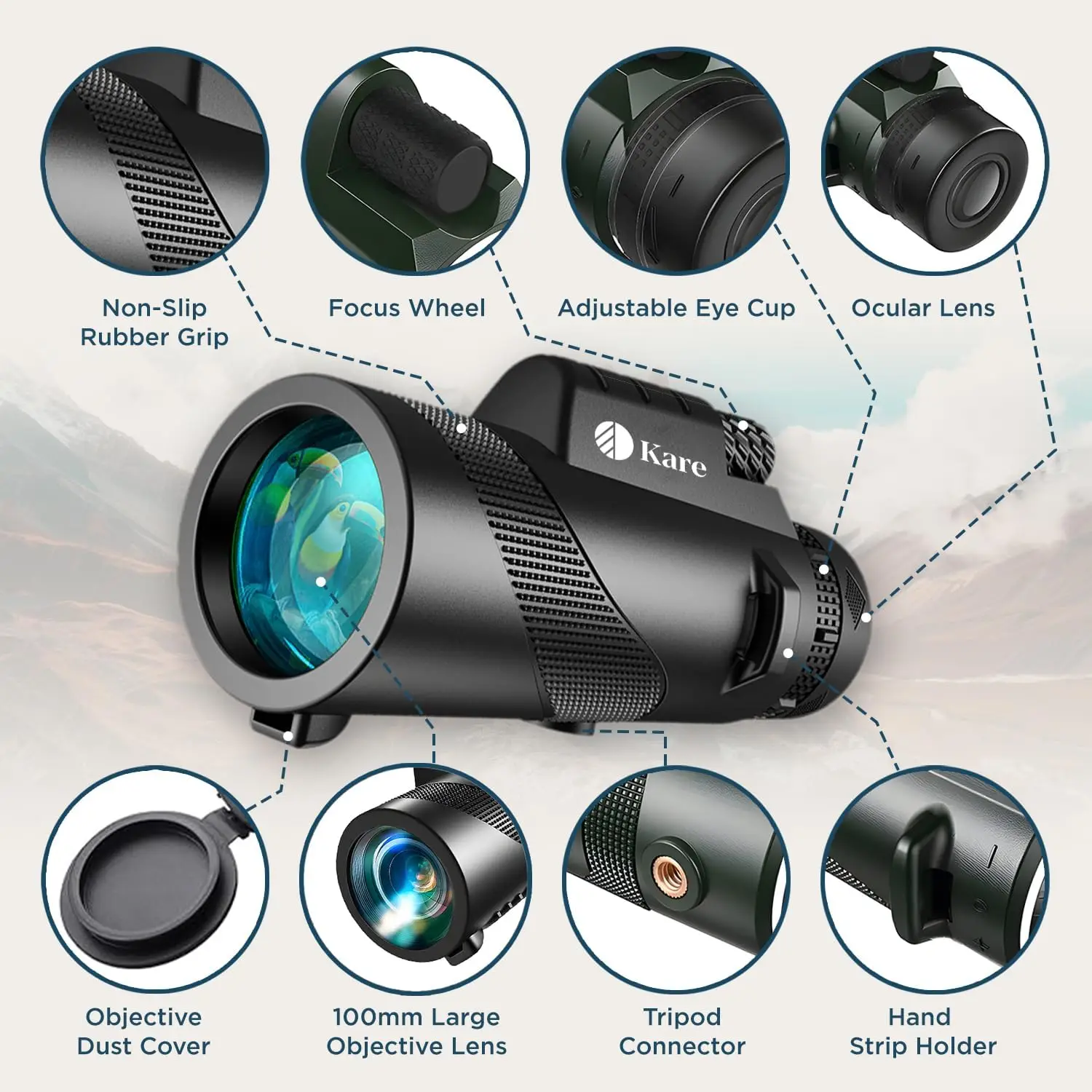 Folding Telescope 80x100 Portable Zoom HD 5000M Folding Long Distance Mini Powerful Telescope for Hunting Sports Outdoor Camping Travel