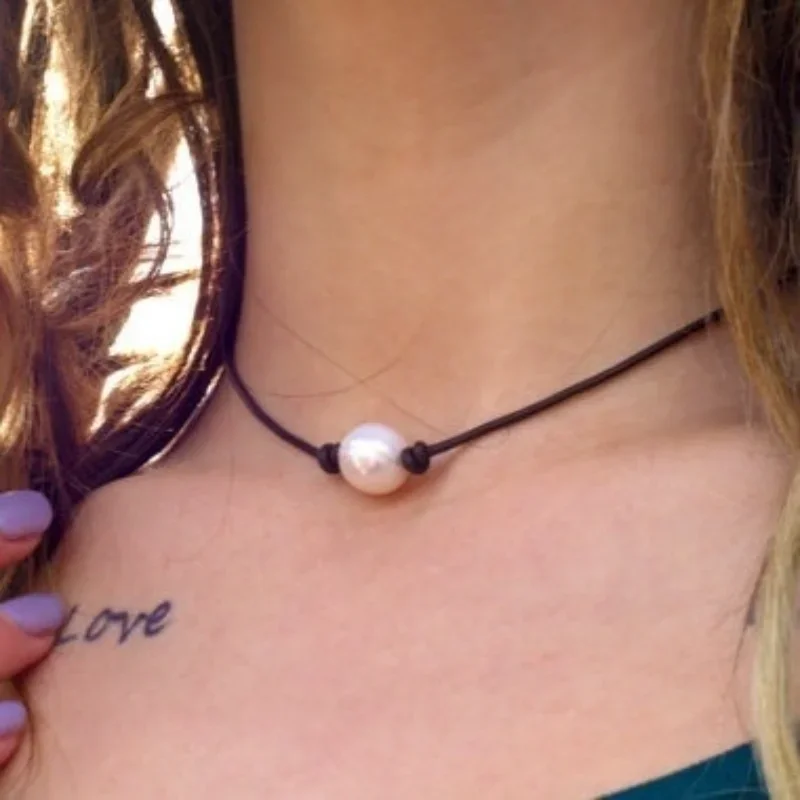 women's fashion imitation pearl necklace