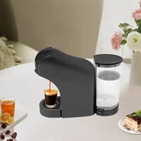 Machine à café à capsules électrique 1400W, cafetière à portion individuelle, compatible avec plusieurs capsules, machine à expresso 15 bars avec réservoir d'eau amovible, machine à café compacte pour la maison, le bureau, le dortoir et les petites cuisines 7