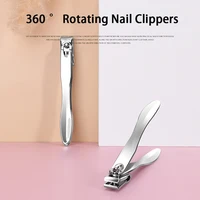 Anti Splash Large Stainless Steel With Rotatable 360 ° Nail Clippers Manicure Tools Foot Repair Tools Personal Care Tools 1