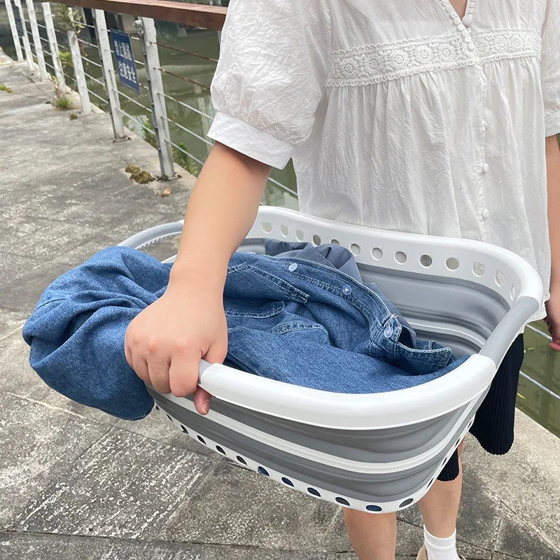 Foldable Dirty Laundry Basket Toilet Bathroom Change Clothes Outdoor Car  Snack Storage Folding Baskets Sundry Organization - AliExpress