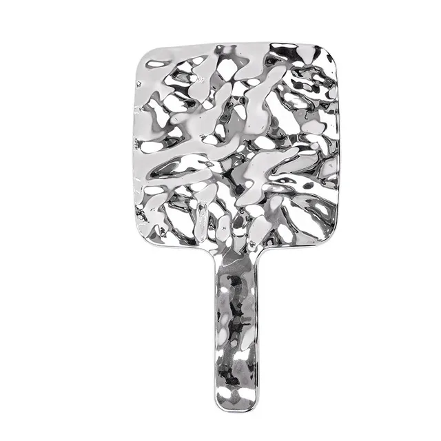 Miroirs de maquillage à poignée Vintage HD beauté Portable carré main petit miroir de maquillage miroirs de maquillage galvanisés 5