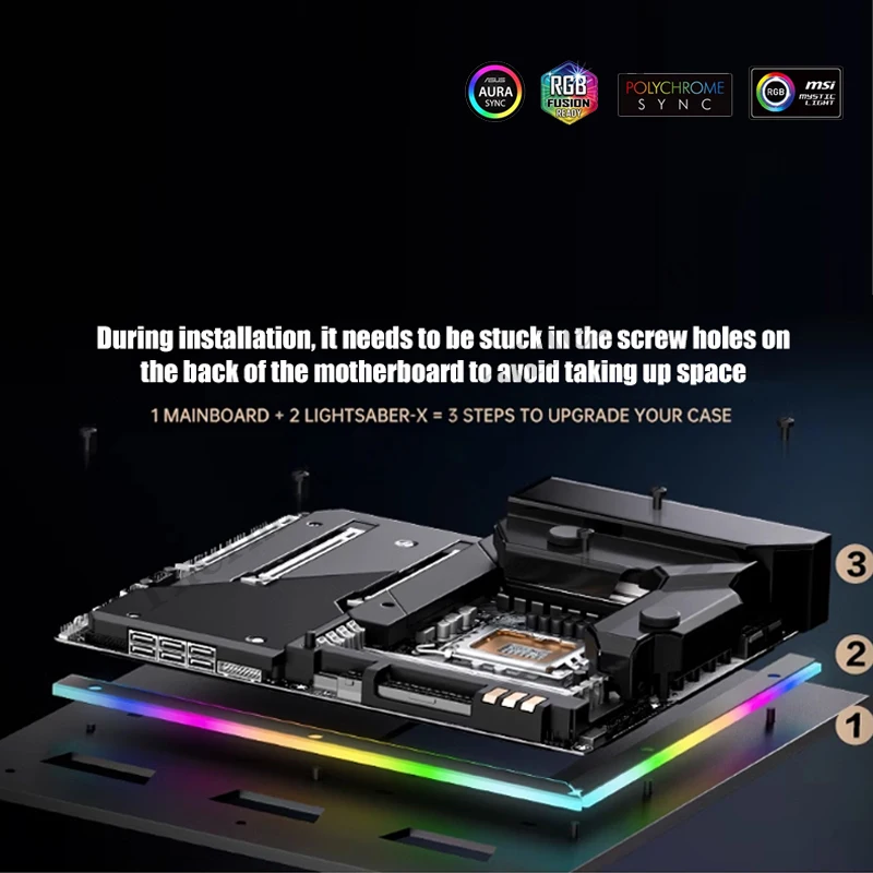 RGB Backplane Panel For Computer Motherboard Lighting MB IO Decoration Luminous Atmosphere 5V ARGB AURA ATX / MATX
