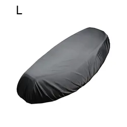 Waterproof Motorcycle Seat Cover & Storage Bag - Durable Black 210D Oxford Cloth (L)