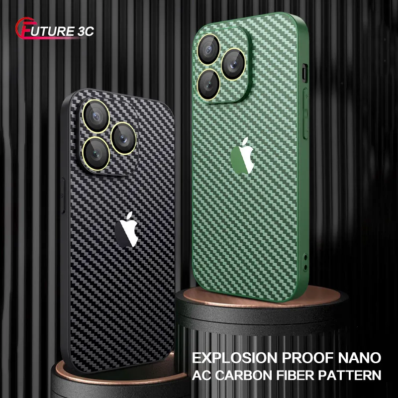 Carbon Fiber Pattern Phone Case For Iphone 11 12 13 14 Pro Max