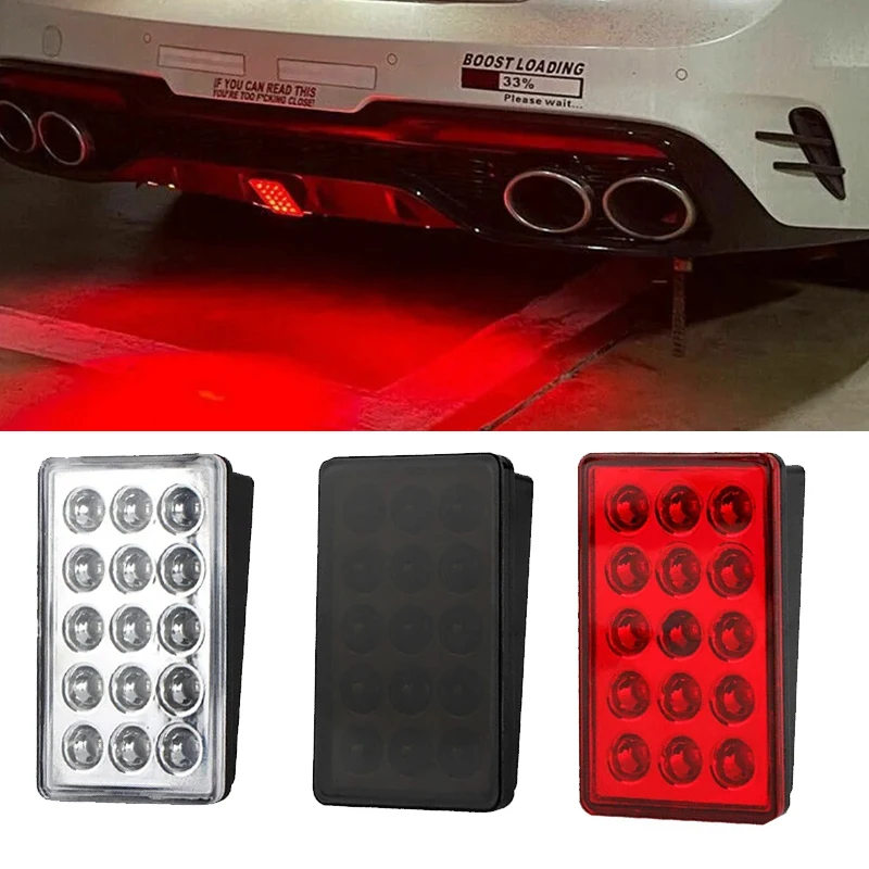 

F1 стильные светодиодные лампы для тормозов 12 В 15 светодиодов задний тормоз фонарь для автомобиля мотоцикла задний стоп-сигнал безопасные лампы