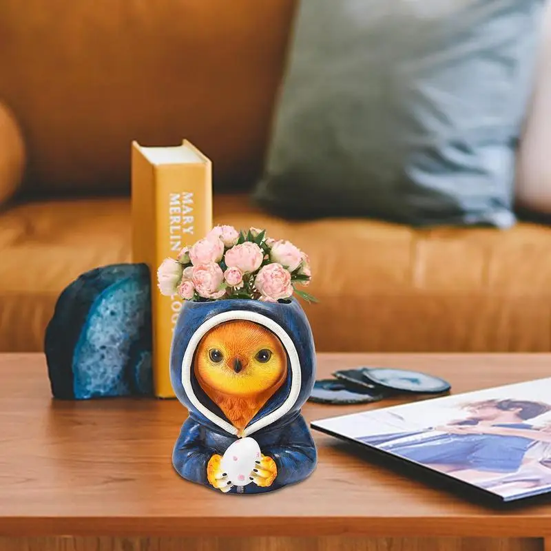 Succulent Planter Cartoon Shaped Small Succulent Pot Cartoon Chinese Animal Succulent Planter Desktop Ornament For Bookshelf