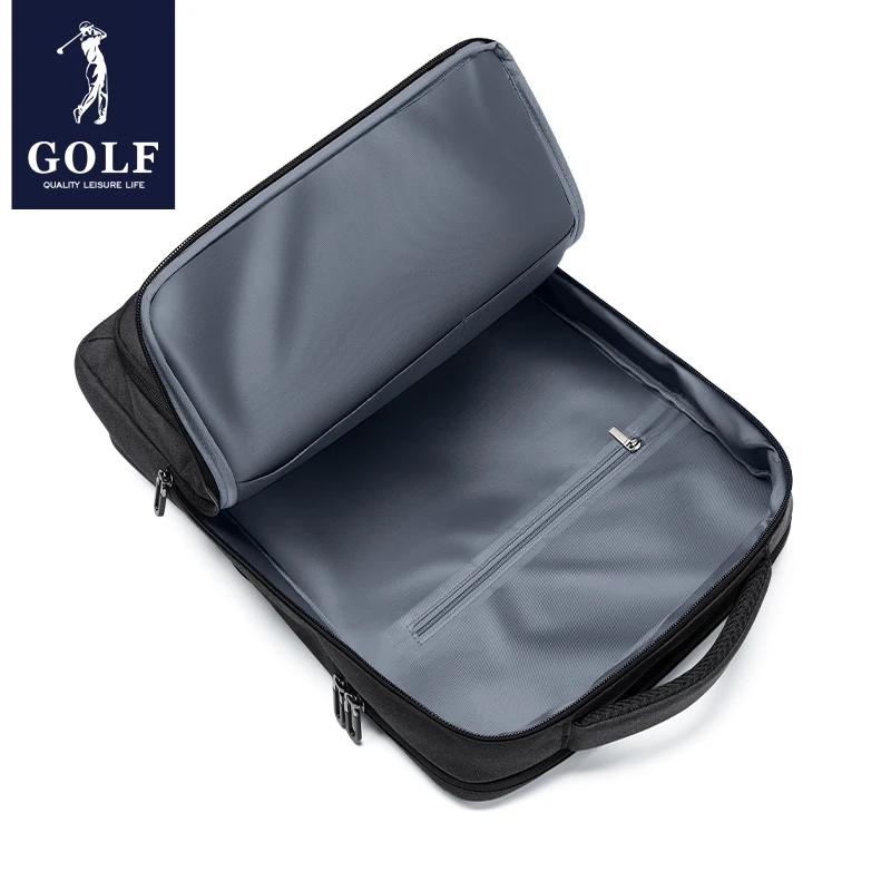 GOLF Business Men's Backpacks Slim Laptop Backpack 15 6 Inches Waterproof Elegant Fashion Man Back Pack For Office Black Oxford 5