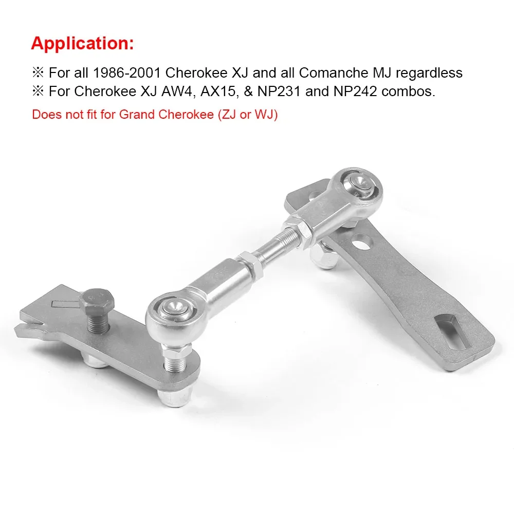 Transfer Case Linkage Kit Fits For Jeep Cherokee XJ Comanche MJ 1986-2001 Easy install version Stainless steel