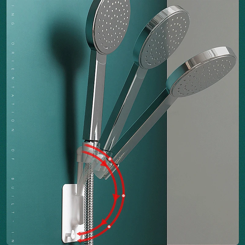 Shower Head Holder 1/2pcs Self-Adhesive Adjustable Showerhead Bracket