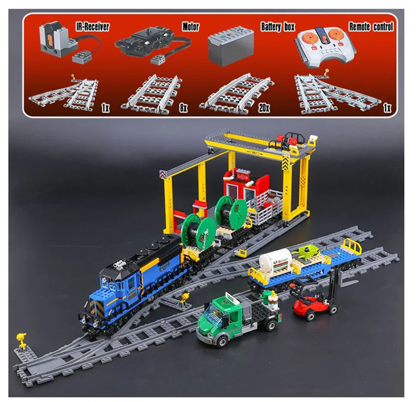 elevation tidligere Kapel With Figures Building Block Heavy-Haul Brick City Toy for Children Kids  60098 02009 02008 60052 Train Birthday Christmas Gifts - AliExpress