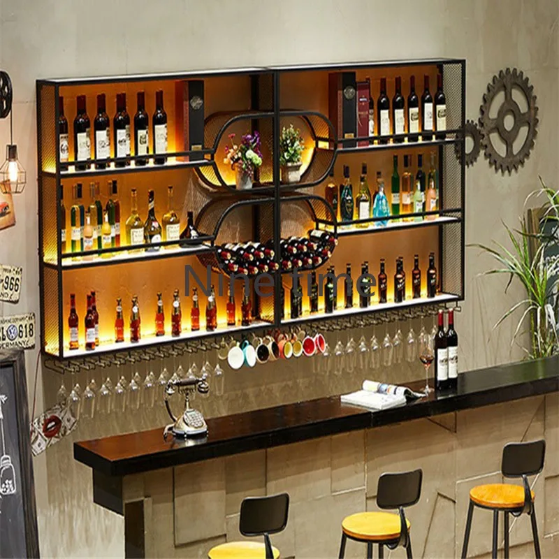 

Display Shelf Wine Cabinets Club Commercial Drink Kitchen Bar Cabinet Unique Traditional Armario Para Vinos Home Decorations