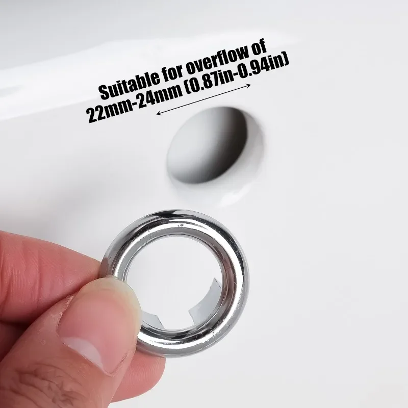 Sink Hole Round Overflow Cover Kitchen Basin Trim Hollow Overflow Ring Plug Bathroom Wash Basin Ring Accessories 4/1pcs