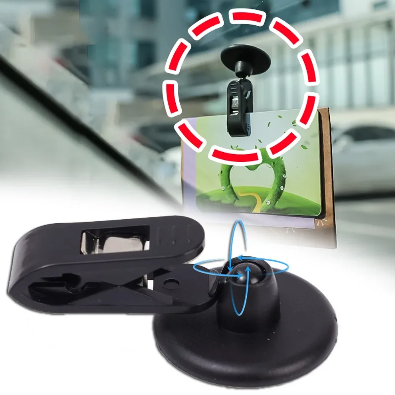 

Universal Car Parking Ticket Clip Fastener Receipt Permit Card Sticker Holder Windscreen Glass Fastener Clip Stickers