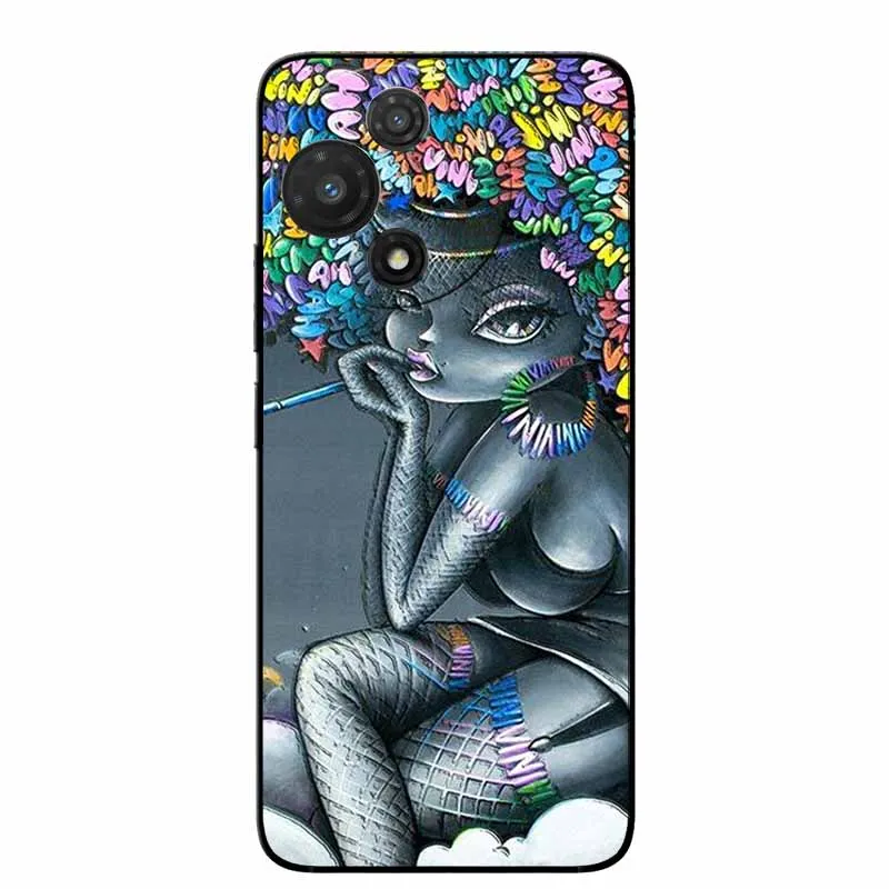 3D Cartoon Embossed Retro Silicone Case with Anime Bumper