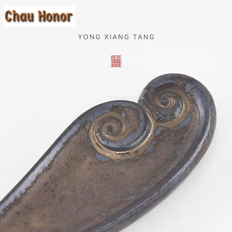 Kiln Glaze Insertion Ceramic Holder Handmade Incense Waterfall Mosquito Coil Holder Scented Aromatic Candles Gift Decoration