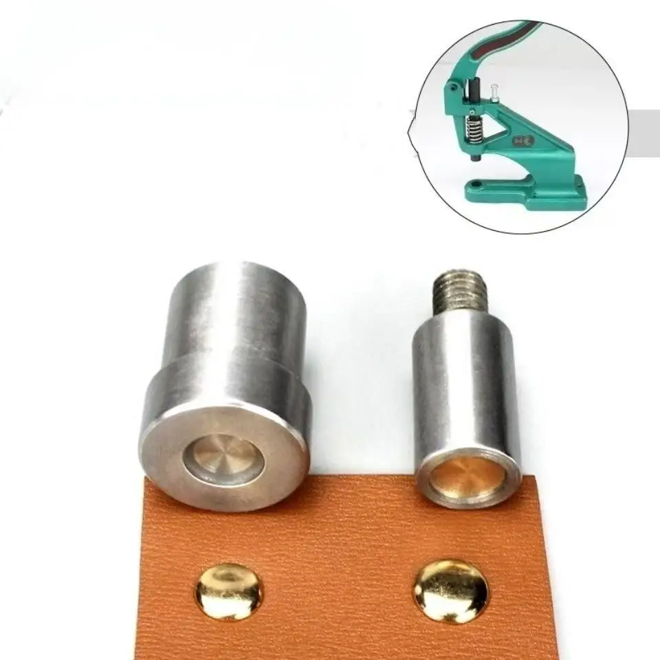 Double Cap Rivets Mold For Hand Press Machine Metal Double Side Ram Dies Fastener Buttons Installation Tools For Leathercraft metal rivet stud
