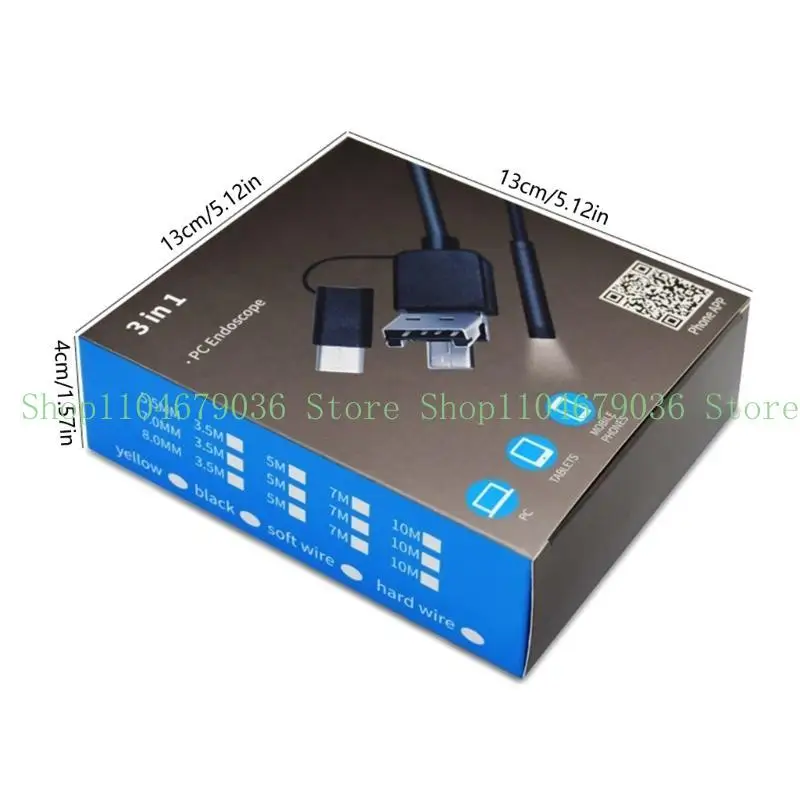 휴대폰용 조명 내장 내시경 카메라, 조절 가능한 LED 조명이 있는 내시경 검사 카메라 방수 스네이크 카메라