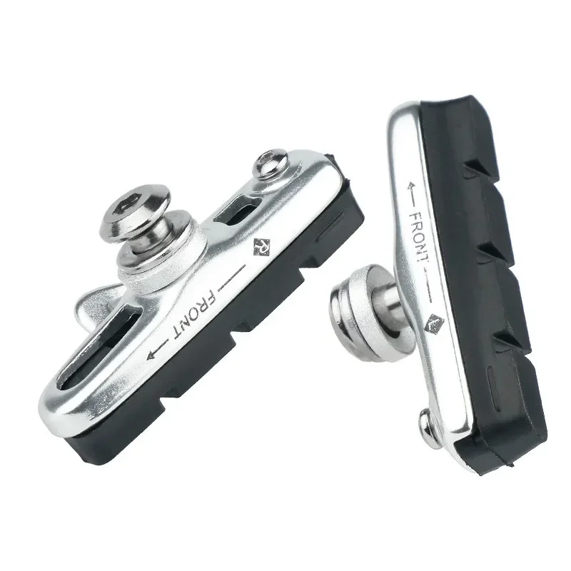 Ein Paar 55 mm Bremsbeläge für Rennräder mit Metallringen, C-Bremsbeläge, austauschbare Bremsblöcke, Aluminiumlegierungsblock, Fahrradteile – Detail 2