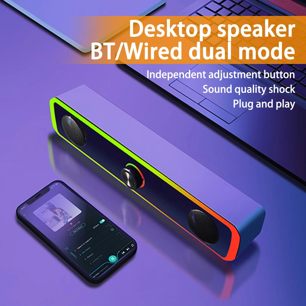 Bluetooth Speaker Home Theater Sound System 4D Surround Soundbar Computer Speaker for TV Soundbar Box Subwoofer Stereo Music Box