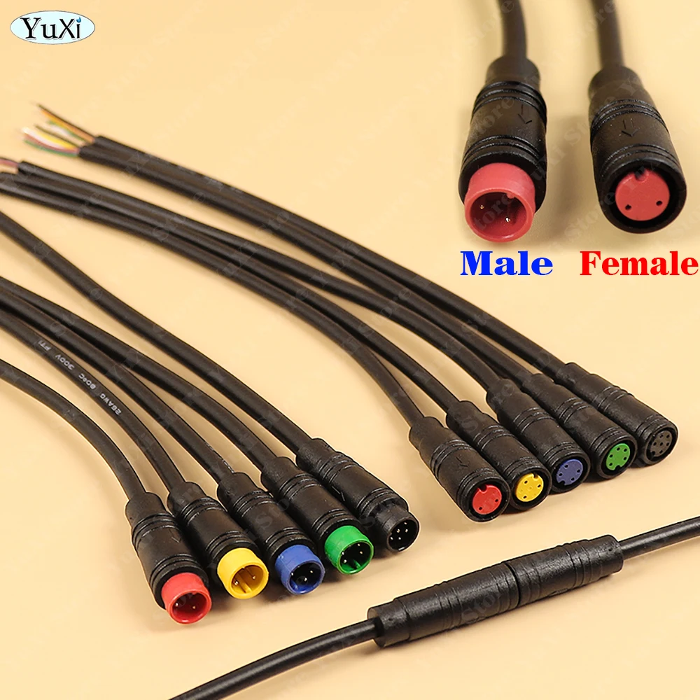 1-20pcs M8 코어 여성 남성용 Julet 전기 Ebike 버트 플러그 커넥터 케이블 2/3/4/5/6 핀 신호 센서 방수 스쿠터 와이어