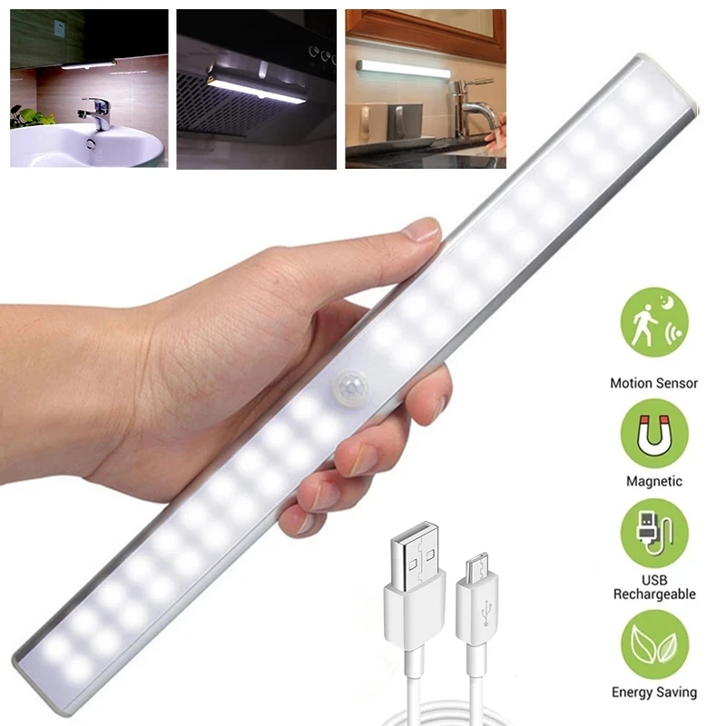 Led Night Light Night Light Led Light Under Cabinet Motion Sensor Closet Cabinet Kitchen Lighting Magnetic