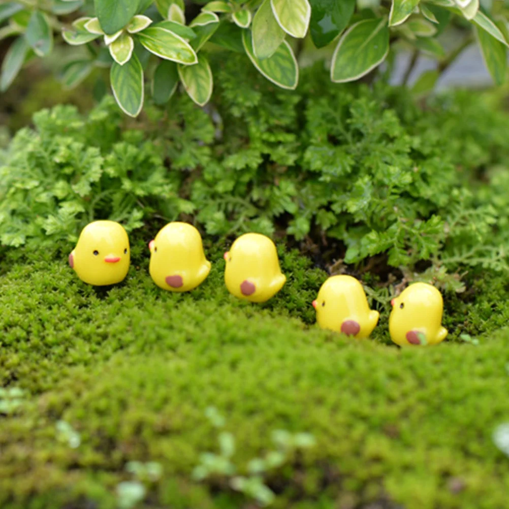 

60pcs Resin Mini Ducks Figurines Adorable Miniature Ducks Statues Tiny Miniature Ducks Decorations