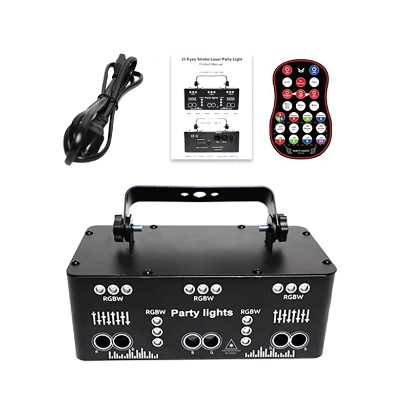 21 Eyes Beam Laser Led Lights Proiettore Rgb Dmx Dj Disco Lighting Strobe Sound Controller Music Stage Party Lights Effect Club