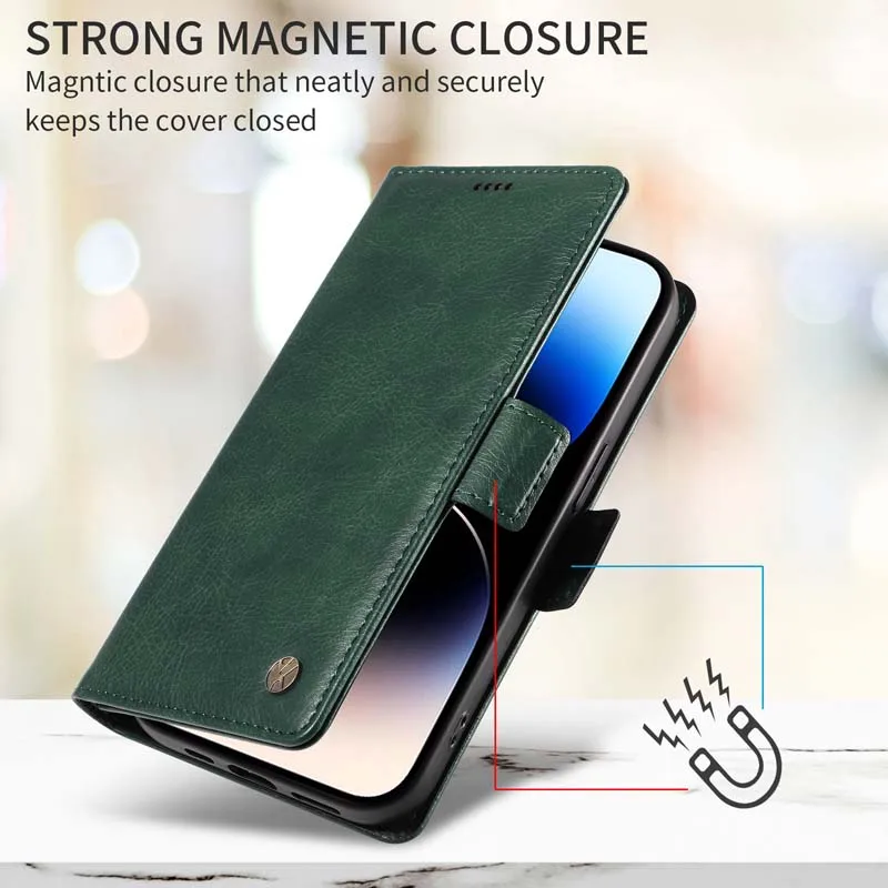 Luxury Flip Wallet Leather Card Holder Phone Case Cover