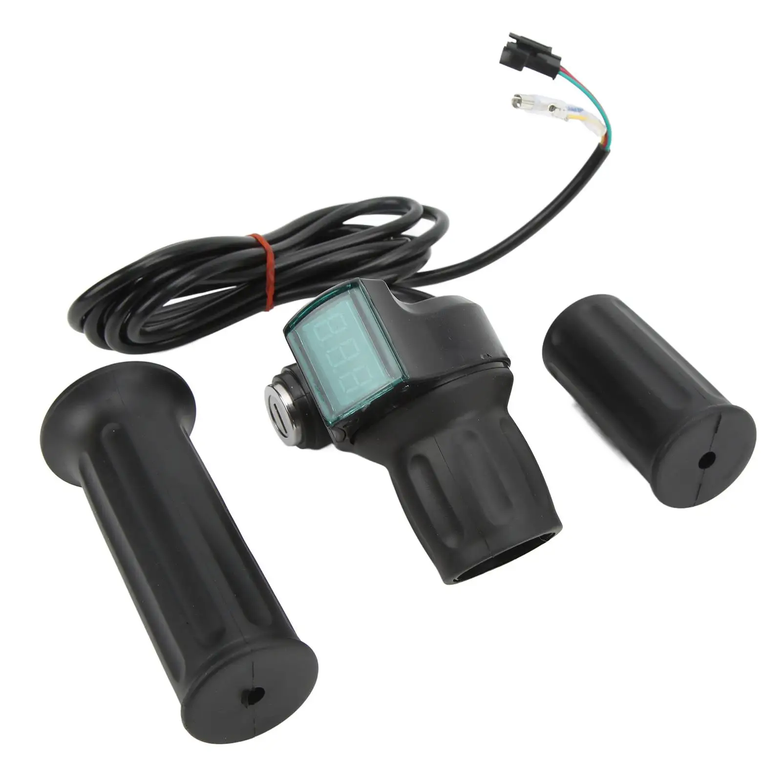 Universal for electric Bike Twist Throttle Kit with Digital Display-Right Half Grip for E-Bikes & E-Vehicles