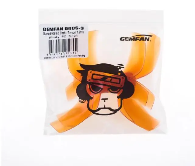 Gemfan D90S Hélices 3.5 pouces 6 paires, emballage d'origine avec logo et spécifications