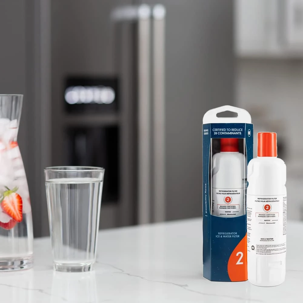 Replace For everydrop by Whirlpool Ice and Water Refrigerator Filter 2, EDR2RXD1 Element W10413645A WRF989SDAB