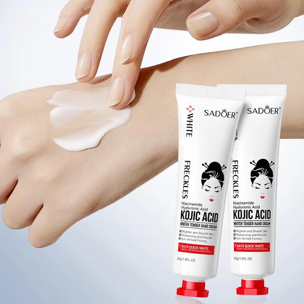 حمض الكوجيك تتلاشى كريم اليد مملة الجسم سريع السلس...